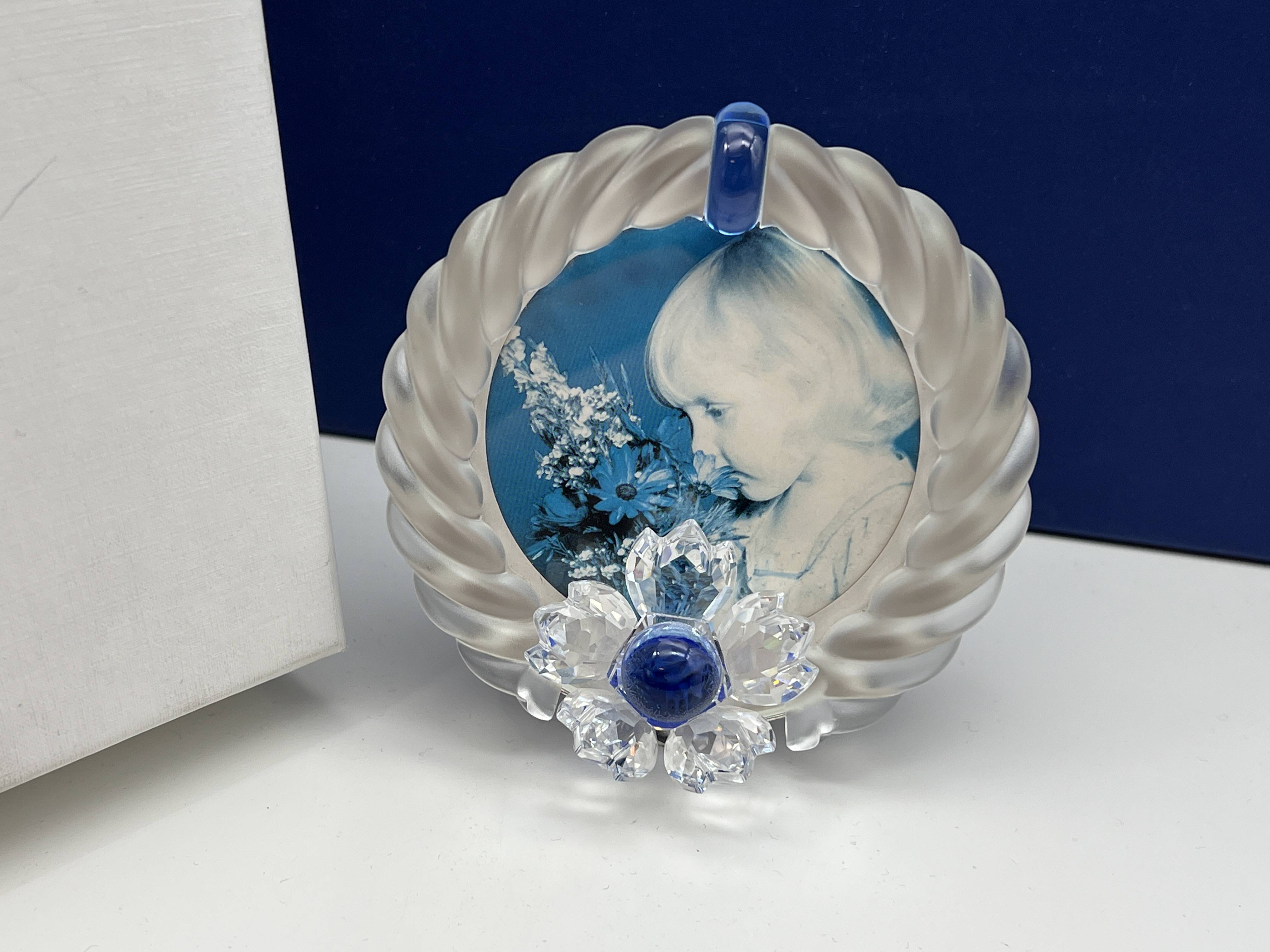 Portafoto Swarovski Fiore Blu