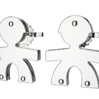 orecchini LE BEBE' briciole oro bianco maschio LBB 051