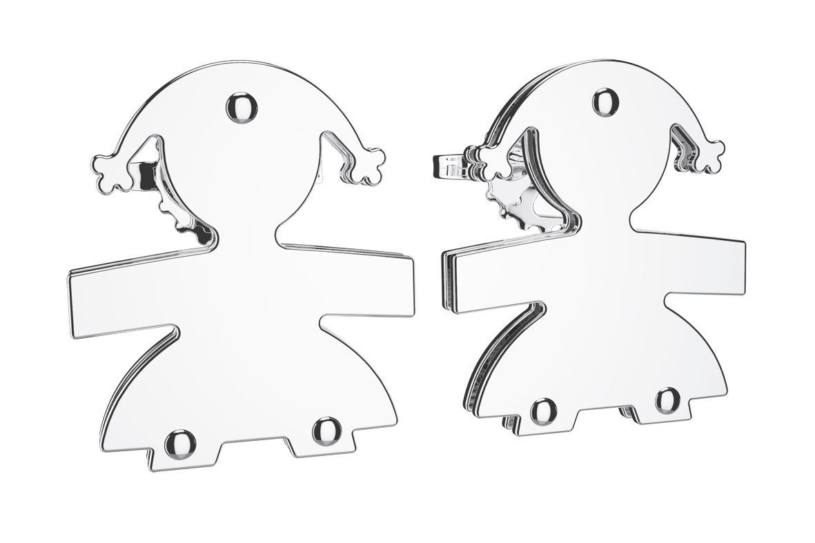 orecchini LE BEBE' briciole oro bianco femmina LBB 053