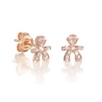 mono orecchino LE BEBE' oro rosa femmina LBB 332