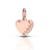 Ciondolo CUORE Oro rosa LE BEBè LBB 163 LOCK YOUR LOVE