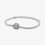 Bracciale Pandora Moments Con maglia snake e Chiusura Pavè