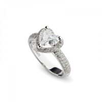 Anello Damiani Minou Cuore Full Pavè