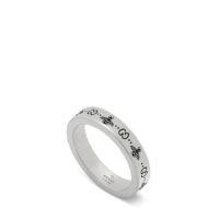 Anello Gucci Signature a Fascia Piccola con Ape e Incisione GG