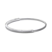 Bracciale Pandora Rigido Signature con Pavè