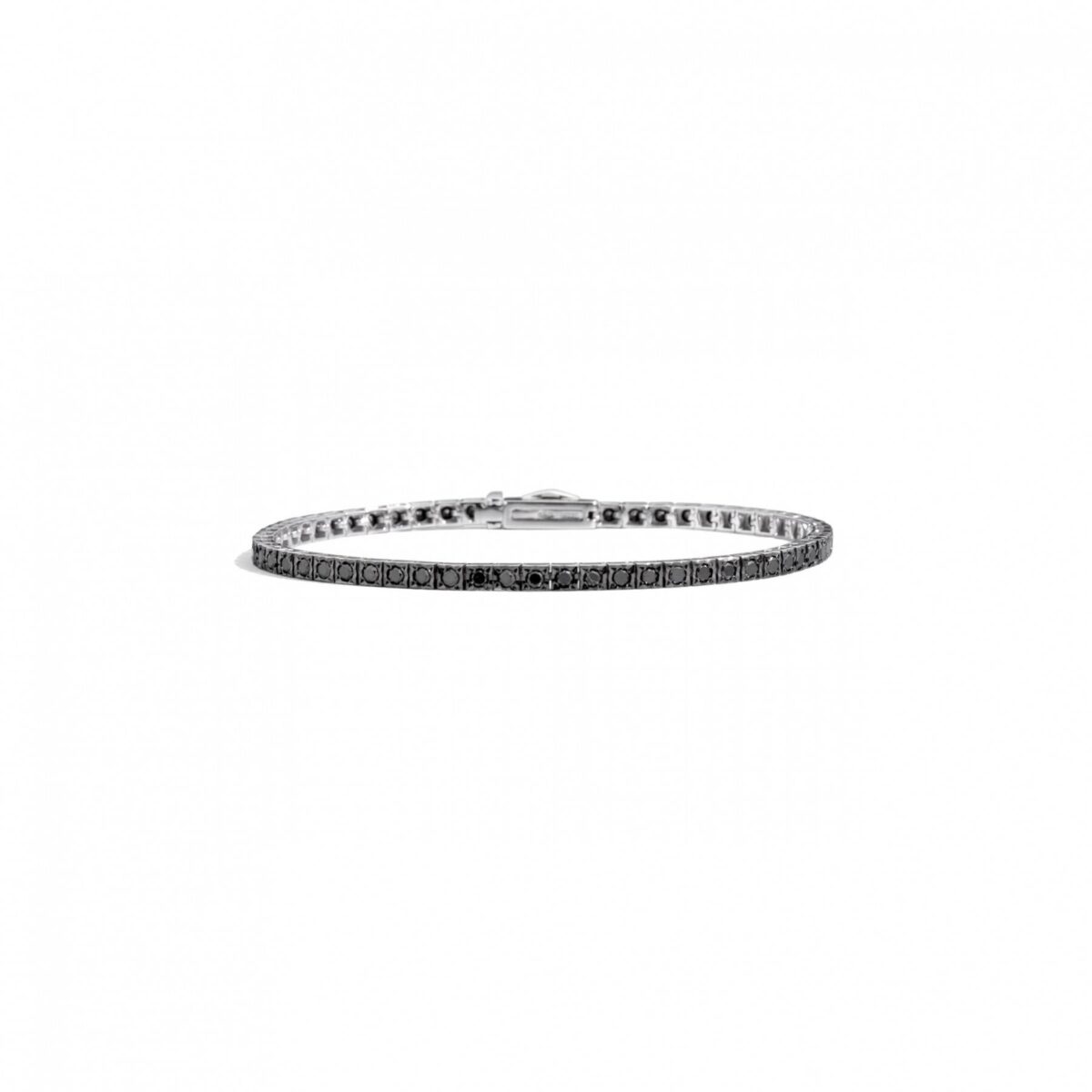 Bracciale Tennis Recarlo Face Cube Nero