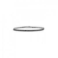 Bracciale Tennis Recarlo Face Cube Nero