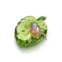 Cristallo Swarovski Beetle on leaf Gift SCS2024