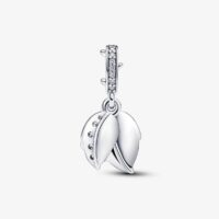 Charm Pandora pendente Rosa Bianca