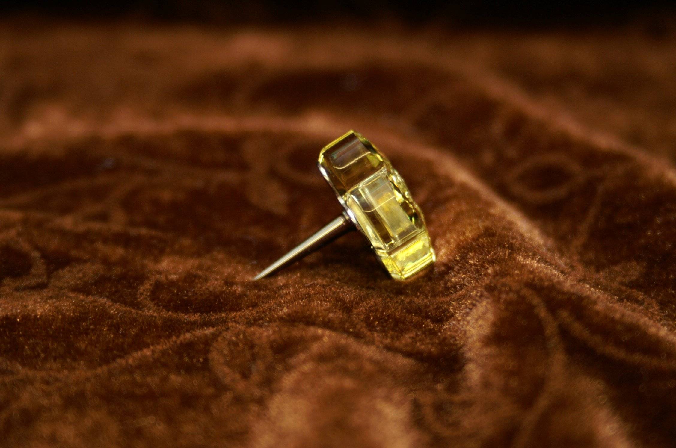 Cristallo Swarovski Porta Candele Giallo