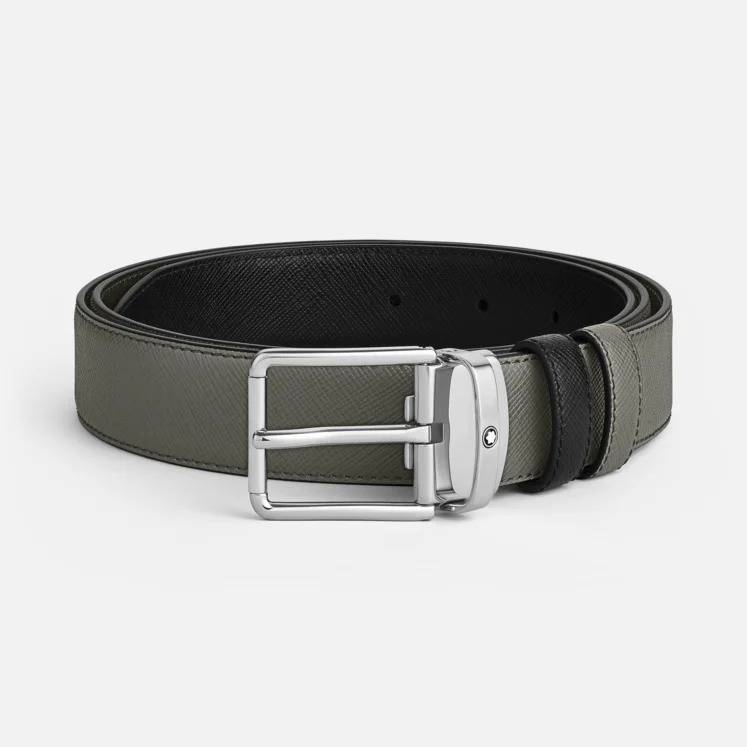 Cintura Montblanc Sartorial Reversibile con fibbia a ferro di cavallo