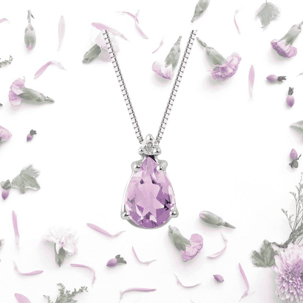 Collana Fatta A Mano Con Perle Di Ametista Naturale – Cristallo Curativo, Girocollo Argento Placcato, Regalo Spirituale