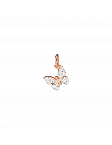 Ciondolo Dodo Farfalla Oro rosa e Diamanti