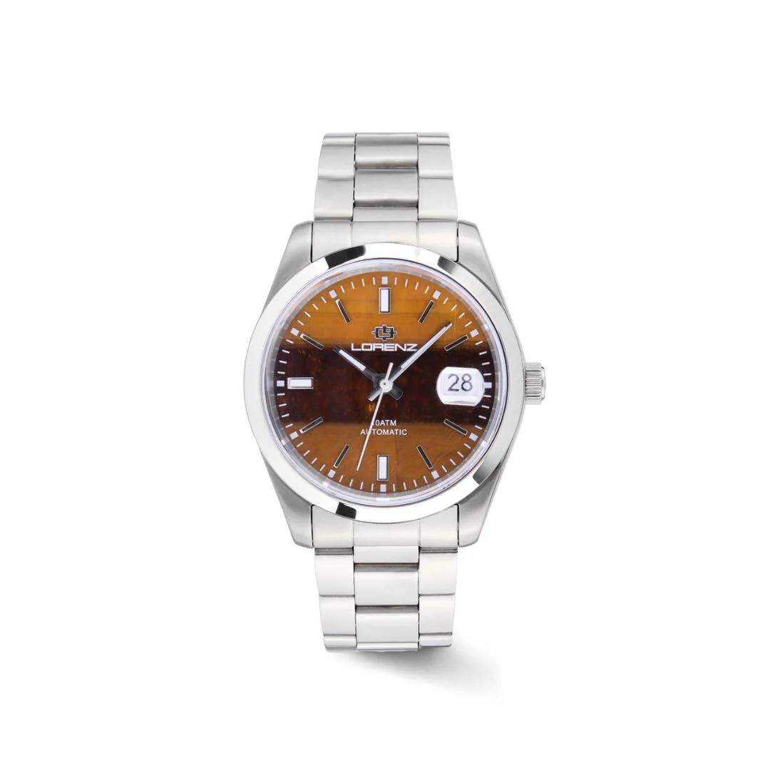 Orologio Lorenz Ginevra Gemstone King Automatico Occhio di Tigre