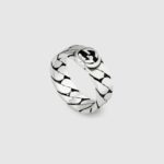 Anello Gucci Interlocking G Gourmette 6 mm