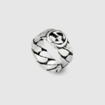 Anello Gucci Interlocking G Gourmette 8 mm