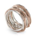 Anello Filodellavita 13 Fili In Oro Rosa e Argento