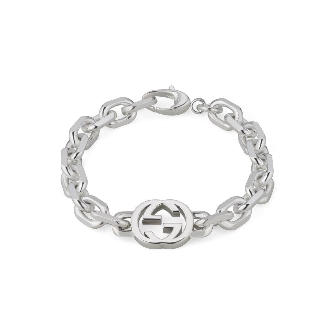 29699 Bracciale Gucci Interlocking con Catena Incrocio GG - immagine 1