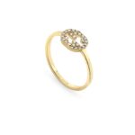Anello Gucci Interlocking G Con Diamanti