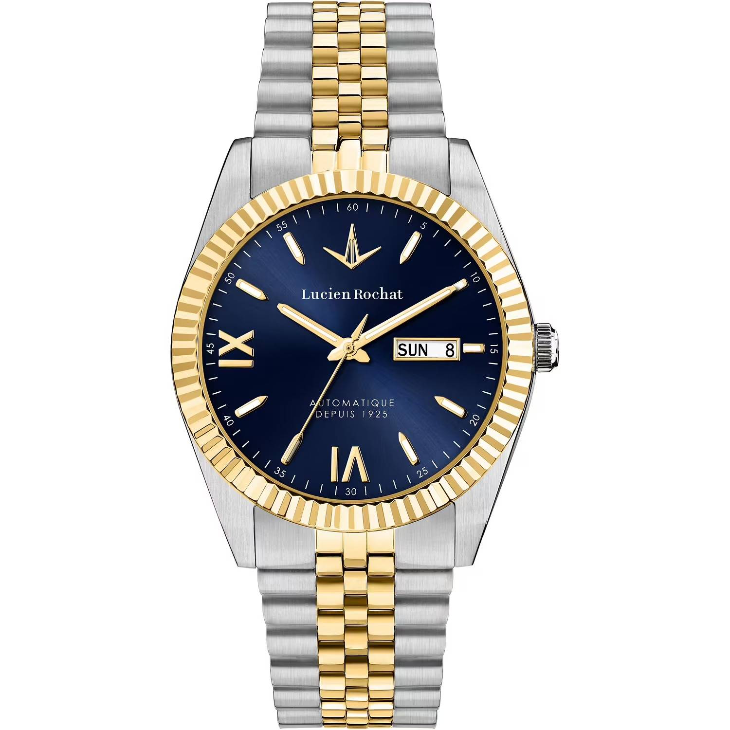 42539 Orologio Lucien Rochat Bienne Automatico Bicolore Blu - immagine 1