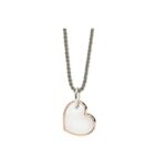 Ciondolo Dodo Cuore XL argento e oro rosa