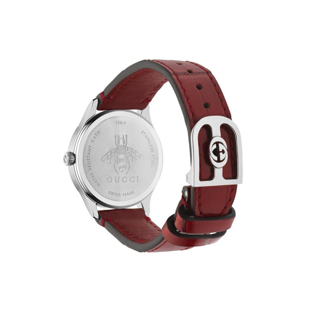 34267 Cinturino Gucci G-Timeless Multibee Pelle Rossa - immagine 1
