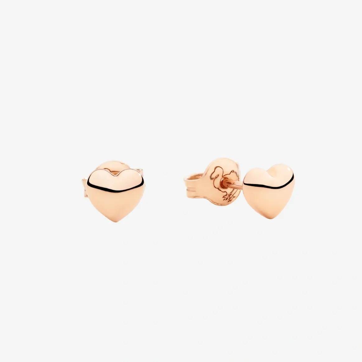 41762 Orecchini Dodo Stud Cuore Oro Rosa - immagine 1
