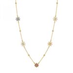 Collana Rosato Gaia Fiori Corta