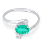 Anello Demetra Smeraldo Diamanti