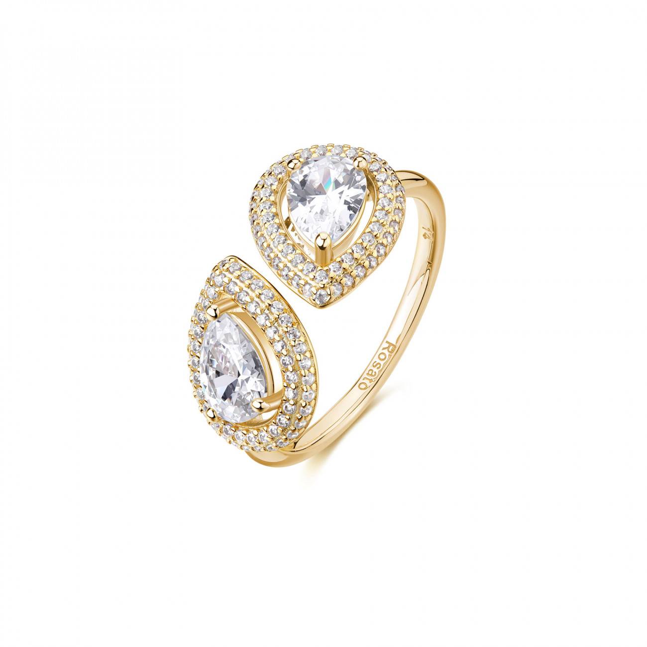 50584 Anello Rosato Anna Aperto Dorato - immagine 1