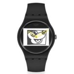 Orologio Swatch Mickey Blanc Sur Noir