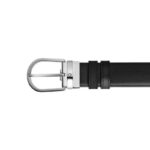 Cintura Montblanc Reversibile Nera con fibbia a ferro di cavallo - immagine 2