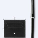 Set Penna a Sfera Pix Nera Custodia Montblanc Meisterstück 6 scomparti