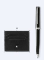 Set Penna a Sfera Pix Nera Custodia Montblanc Meisterstück 6 scomparti