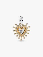 Charm Pandora Cuore Luminoso Doppio Pendente
