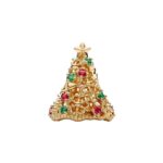 Charm Pandora Openwork Albero di Natale Dorato