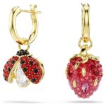 Orecchini Swarovski Idyllia Set Quadrifoglio Fragola Coccinella