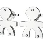 orecchini LE BEBE' briciole oro bianco  maschio LBB 051