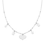 Collana Amen Bobolini Cuore e Rodio