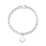 Bracciale Amen Catena Rolò e Cuore Rodio