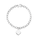 Bracciale Amen Catena Rolò e Cuore Rodio - immagine 3