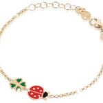 Bracciale Prime gioie I portafortuna Coccinella Quadrifoglio