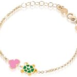 Bracciale Le Bebè Primegioie i portafortuna Tartaruga e Cuore