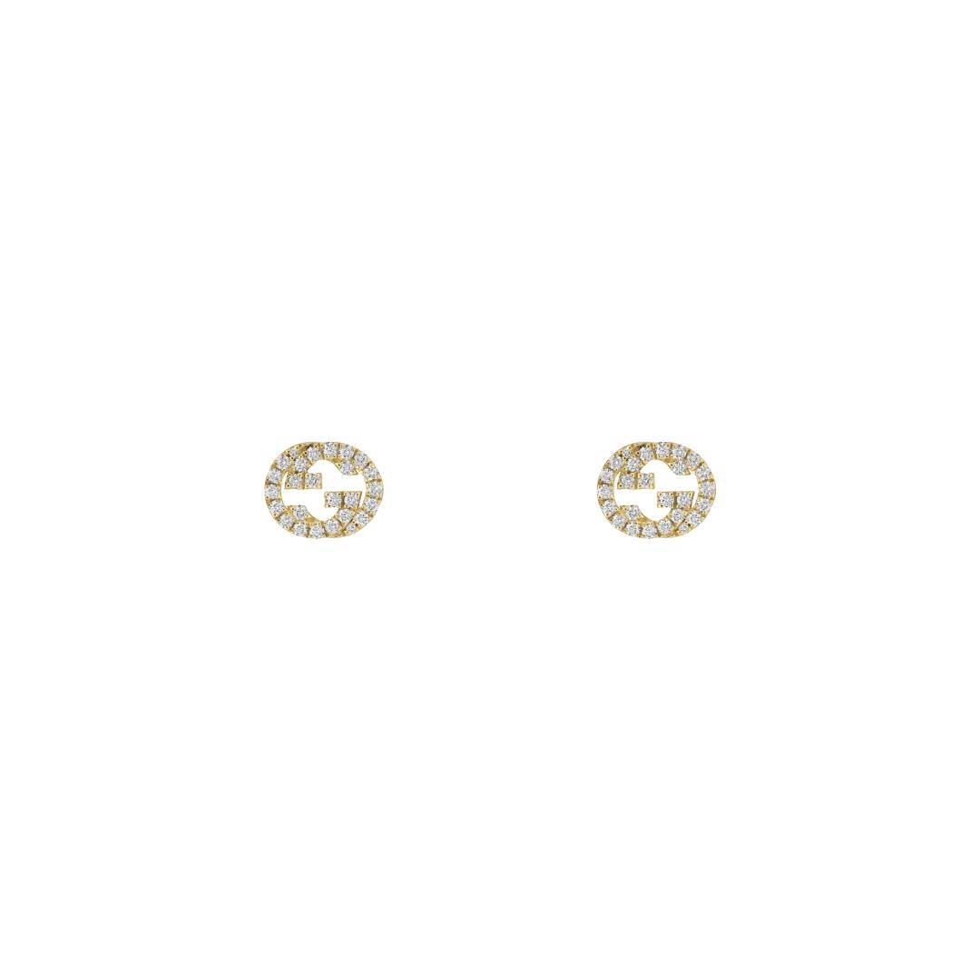 29707 Orecchini Gucci Interlocking G Con Diamanti - immagine 1