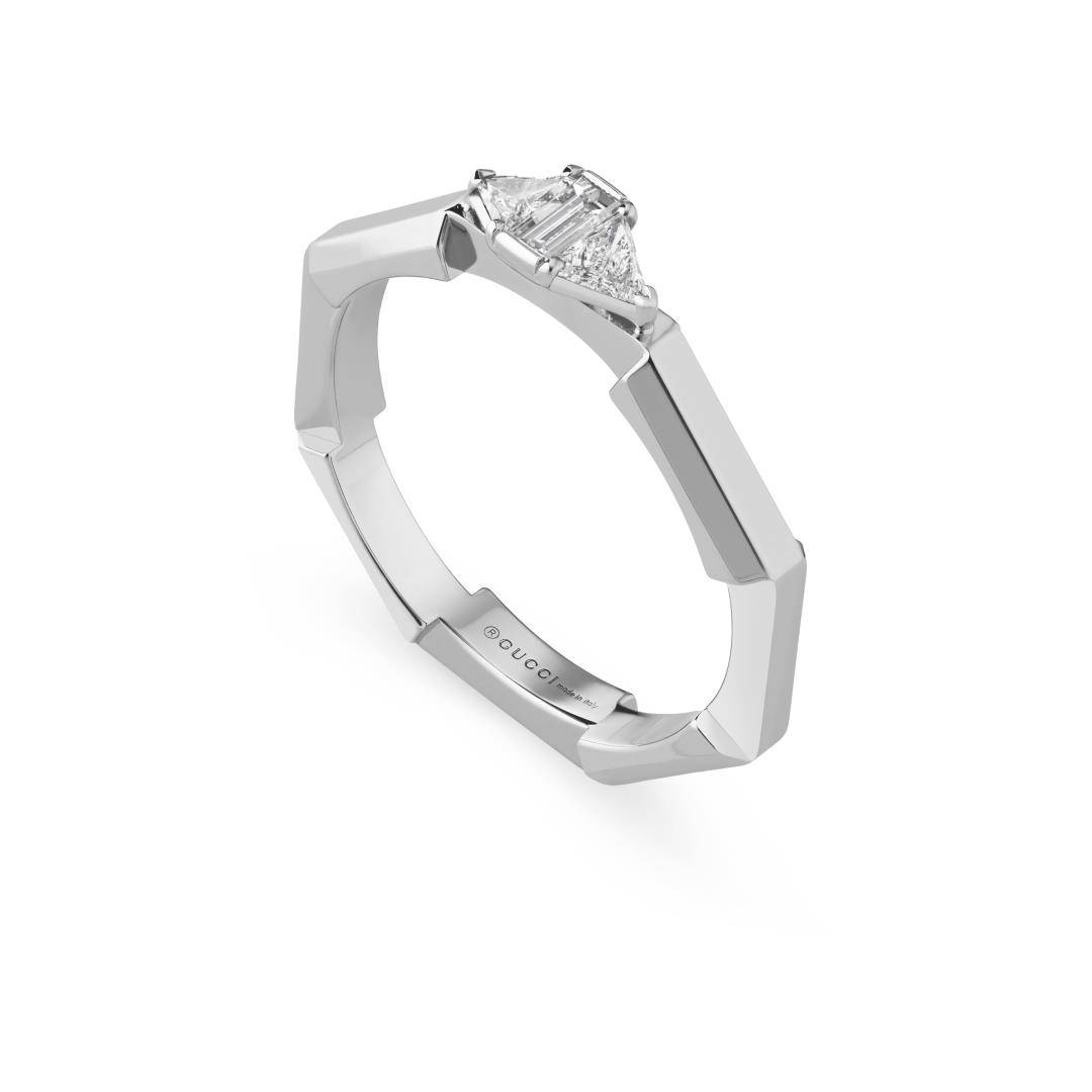 30042 Anello Gucci Link To Love Diamanti Taglio Baguette - immagine 1