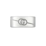 Anello Gucci Tag fascia Larga con Incrocio GG Diagonale - immagine 2