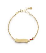 Bracciale Le bebè Primegioie i Portafortuna Corno Targhetta