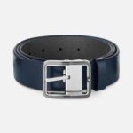 Cintura Montblanc Blu con fibbia Rettangolare