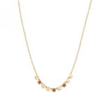 Collana Rosato Cubica Corta Pendenti Oro rosa