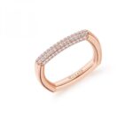 Anello Rosato Bianca Quadrato oro rosa